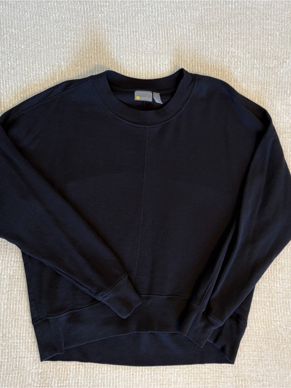zella ultra soft boxy long sleeve crew sweatshirt